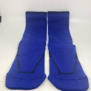 Nike Dri-FIT Elite Basketball Crew Socks Blue/Black/Gray Size M (1) pair